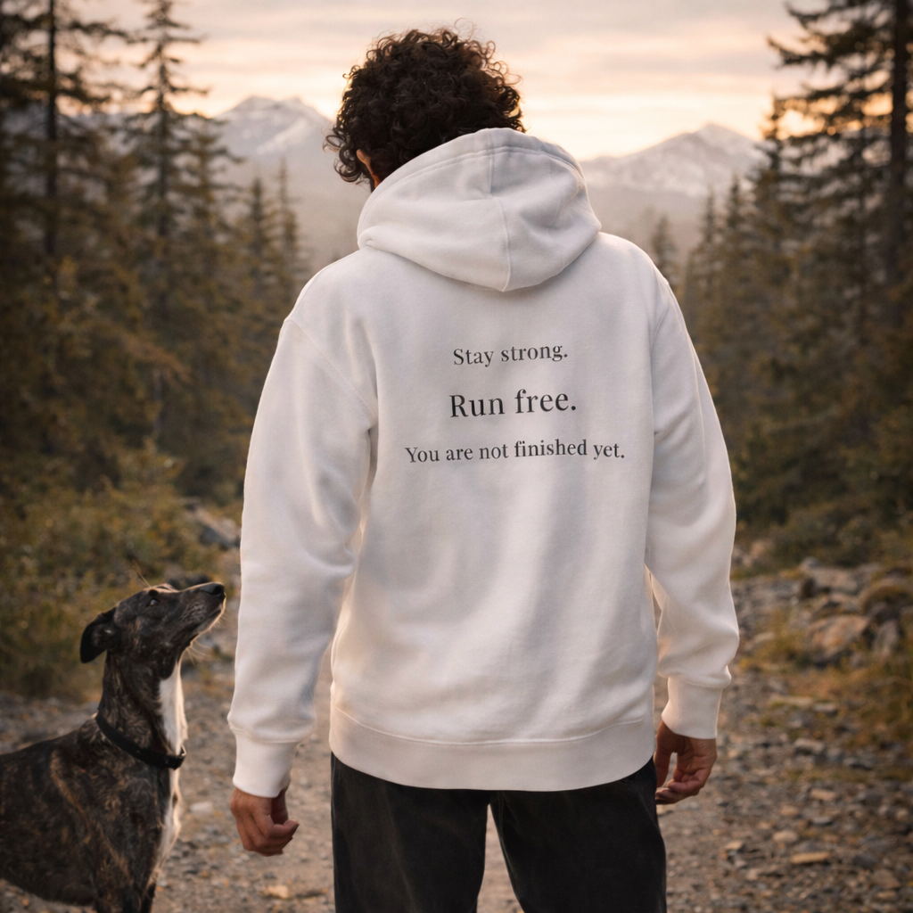 Run Free – Signature Hoodie (White)