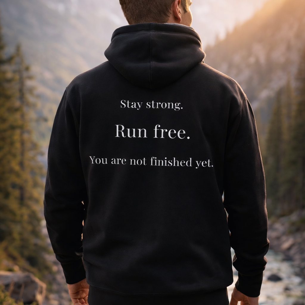 Run Free – Signature Hoodie (Black)